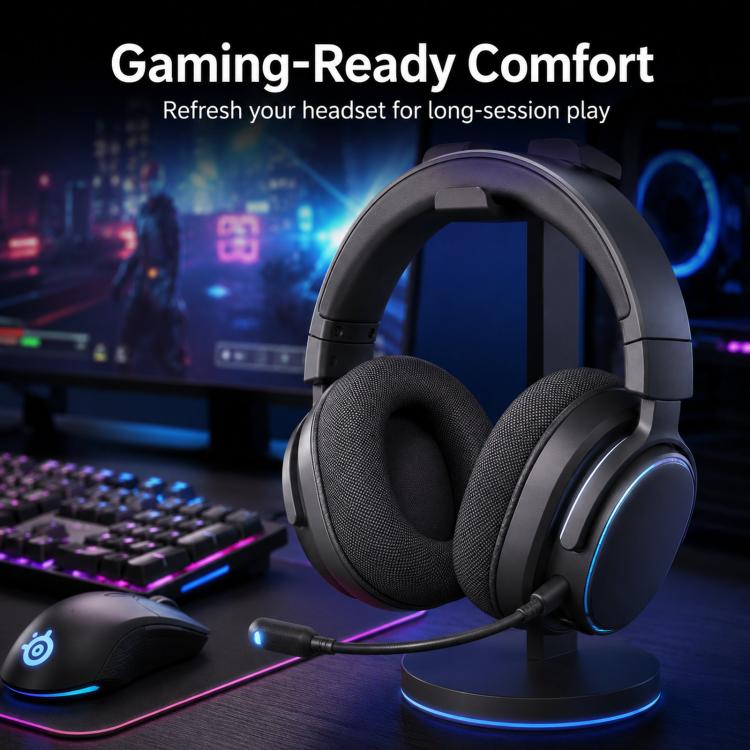 2 cuscinetti auricolari di ricambio per Steelseries Arctis Pro / Arctis 3 / 5 / 7, in tessuto a rete traspirante, ideali per lo sport.