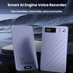 Registratore vocale portatile ultrasottile FW920DLT con scheda, trascrizione del testo tramite IA e registrazione audio riassuntiva intelligente., FW920DLT