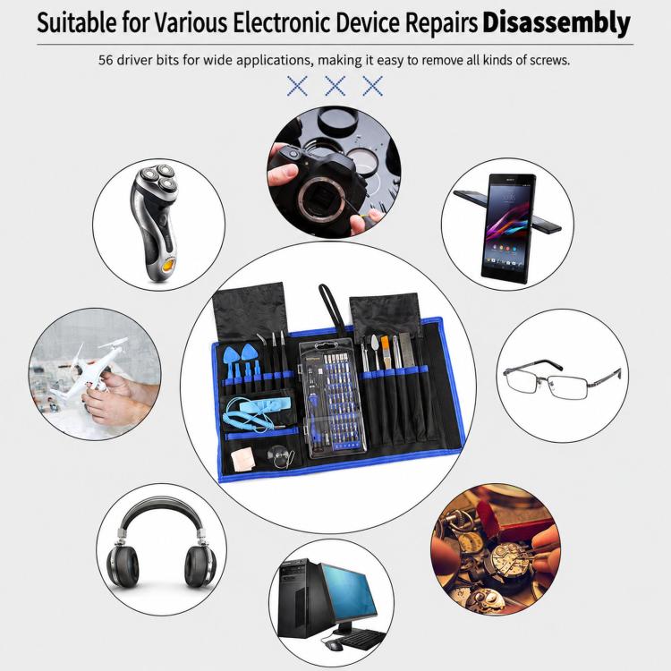 Kit di attrezzi per la riparazione di dispositivi elettronici con cacciavite di precisione per telefoni, computer e orologi., 80-Piece Set