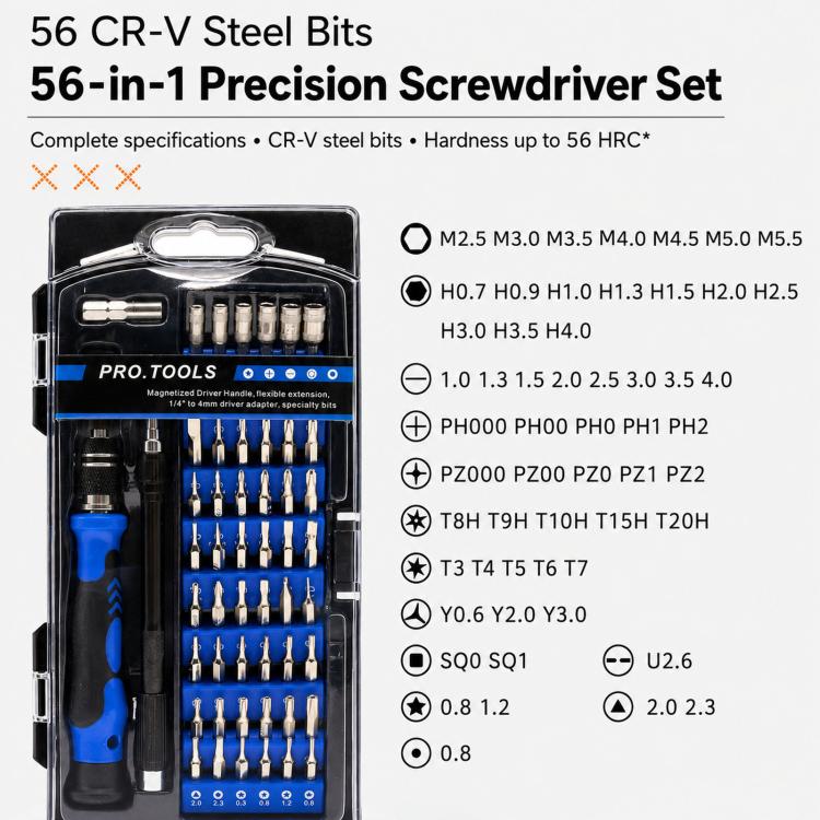 Kit di attrezzi per la riparazione di dispositivi elettronici con cacciavite di precisione per telefoni, computer e orologi., 80-Piece Set