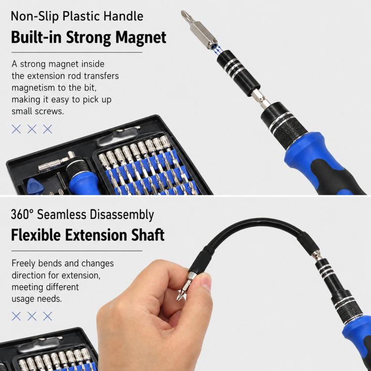 Kit di attrezzi per la riparazione di dispositivi elettronici con cacciavite di precisione per telefoni, computer e orologi., 80-Piece Set