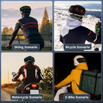 Schermo LED a colori per casco da moto, pannello luminoso controllabile tramite app., 1500mAh
