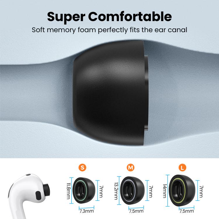 Auricolari ricambio memory foam per AirPods Pro 3
