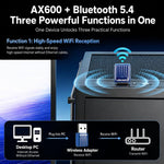 Adattatore USB COMFAST CF-731B WiFi 6 Bluetooth 5.4 AX600 Dual Band 2.4G/5G per rete wireless., CF-731B