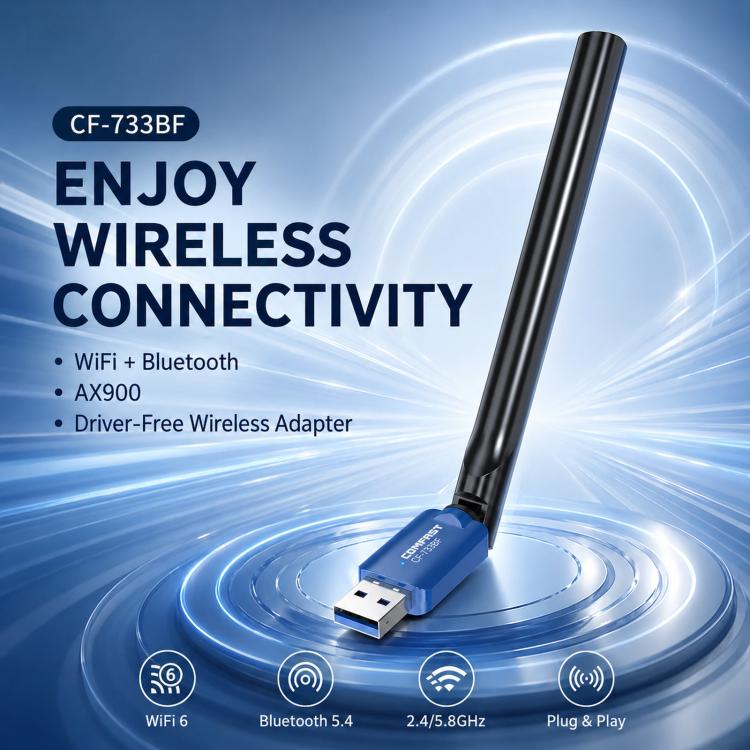 Adattatore USB COMFAST WiFi 6 Bluetooth 5.4 Dual Band AX900
