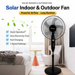 Ventilatore a piantana solare con batteria da 18000 mAh, 16 pollici.