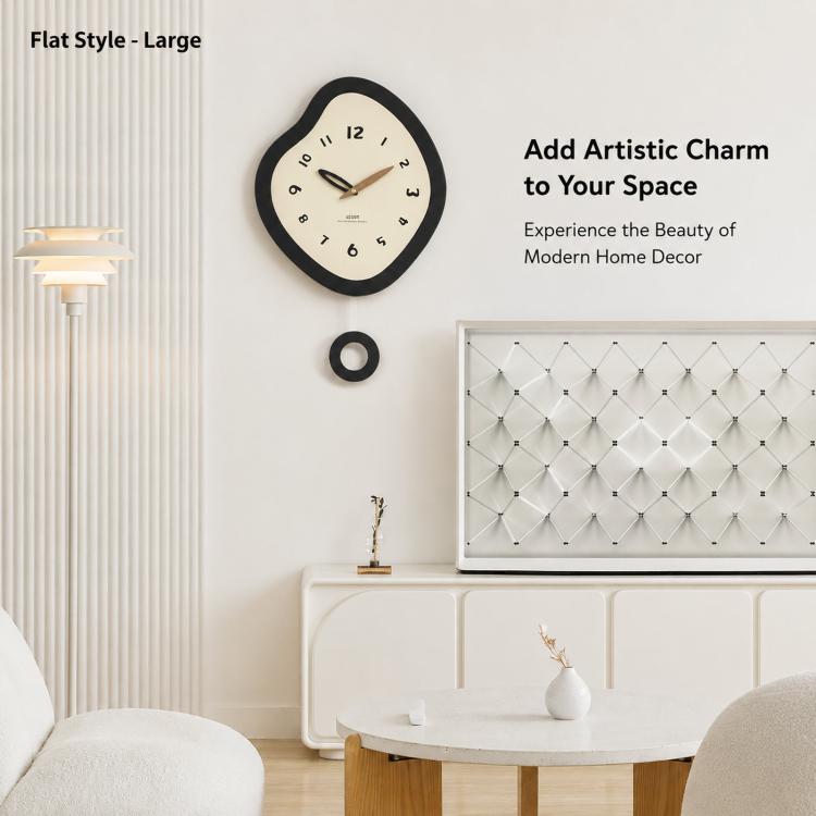 Orologio da parete a pendolo irregolare Wozoom, orologio al quarzo silenzioso per l'arredamento del soggiorno., Minimalist Medium, Minimalist Large, Swinging Medium, Swinging Large, Minimalist 3D Medium, Minimalist 3D Large, Swinging 3D Medium         ...