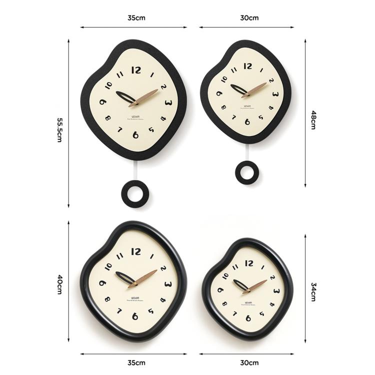Orologio da parete a pendolo irregolare Wozoom, orologio al quarzo silenzioso per l'arredamento del soggiorno., Minimalist Medium, Minimalist Large, Swinging Medium, Swinging Large, Minimalist 3D Medium, Minimalist 3D Large, Swinging 3D Medium         ...