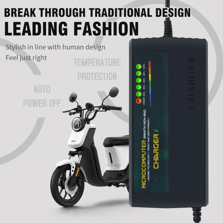 Caricabatterie con spegnimento automatico per monopattino elettrico e e-bike, spina europea., 48V 40-45AH, 48V 50-52AH, 48V 58AH, 60V 12-14AH, 60V 20AH, 60V 30-35AH, 60V 40-45AH, 60V 50-52AH, 60V 58AH, 72V 12AH, 72V 20AH, 72V 30-35AH, 72V 40-45AH      ...