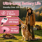 Collare per addestramento cani PaiPaitek con telecomando, portata 1000 m, impermeabile IPX7, collare antiurto., PD 523-1 Pink, PD 523-1 Orange, PD 523-2 Pink, PD 523-3 Pink