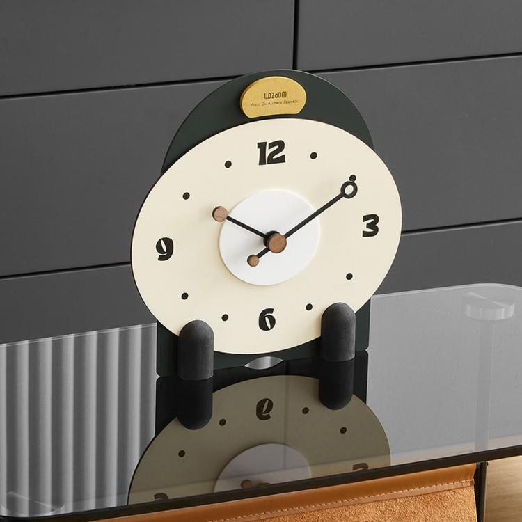 wozoom Orologio da tavolo silenzioso in legno, moderno, piccolo, da caminetto
