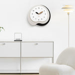 wozoom Orologio da parete moderno e irregolare, silenzioso, decorativo, al quarzo, in legno, per soggiorno, Beige Blue With Second Hand, Beige Blue, Green Beige, Black Gray, Beige Blue 3D, Green Beige 3D, Black Gray 3D