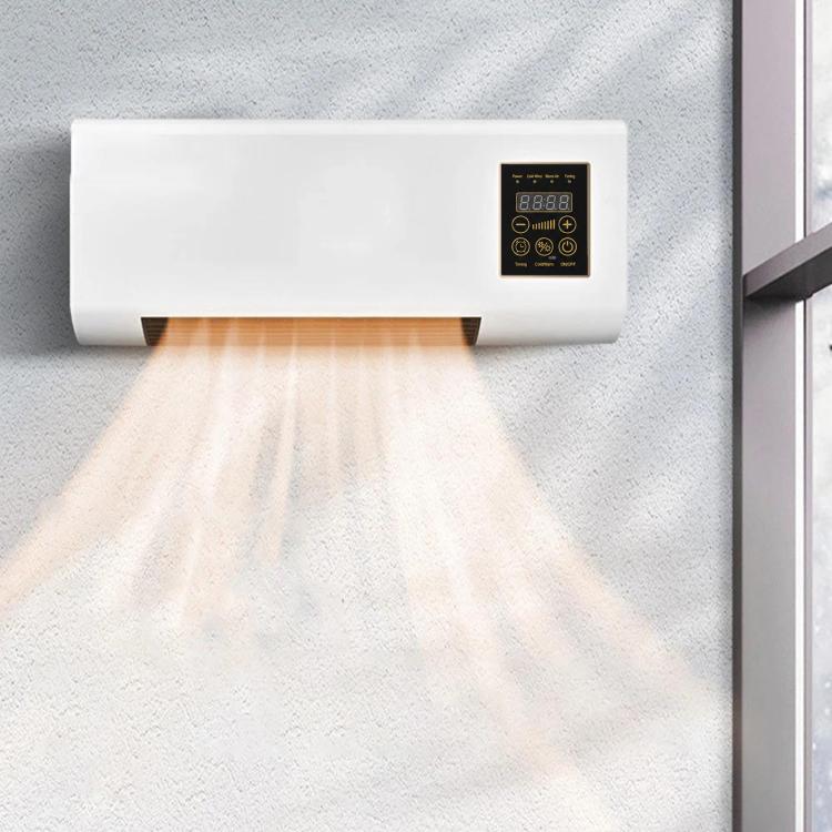 Ventilatore per condizionatore d'aria a parete, ventilatore per raffreddamento e riscaldamento domestico, riscaldatore elettrico, EU Plug, UK Plug, US 110V 2-Pin Plug, US 110V 3-Pin Plug, AU Plug, Natural Gentle Breeze US 3-Pin Plug
