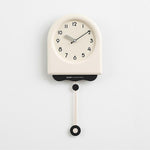wozoom Orologio da parete a pendolo moderno, silenzioso, decorativo, in stile crema, per soggiorno, Medium With Second Hand Red, Medium Beige, Medium Red, Large Beige, Large Red