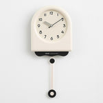 wozoom Orologio da parete a pendolo moderno, silenzioso, decorativo, in stile crema, per soggiorno, Medium With Second Hand Red, Medium Beige, Medium Red, Large Beige, Large Red