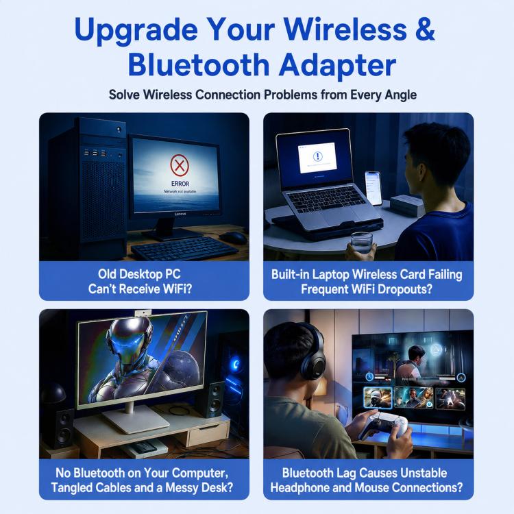 Adattatore WiFi 6 USB COMFAST CF-735BF, scheda di rete wireless dual band AX1800 con Bluetooth 5.4, CF-735BF