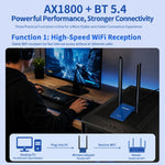 Adattatore WiFi 6 USB COMFAST CF-735BF, scheda di rete wireless dual band AX1800 con Bluetooth 5.4, CF-735BF