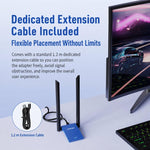 Adattatore WiFi 6 USB COMFAST CF-735BF, scheda di rete wireless dual band AX1800 con Bluetooth 5.4, CF-735BF