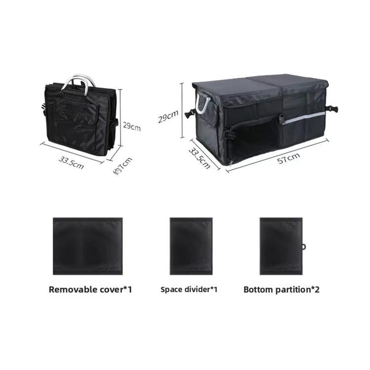 Box portaoggetti da 55 litri per bagagliaio auto, ideale per riporre le scarpe., 55L With Shoes Storage Slot