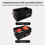 Box portaoggetti da 55 litri per bagagliaio auto, ideale per riporre le scarpe., 55L With Shoes Storage Slot