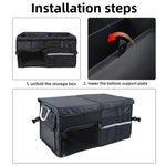 Box portaoggetti da 55 litri per bagagliaio auto, ideale per riporre le scarpe., 55L With Shoes Storage Slot