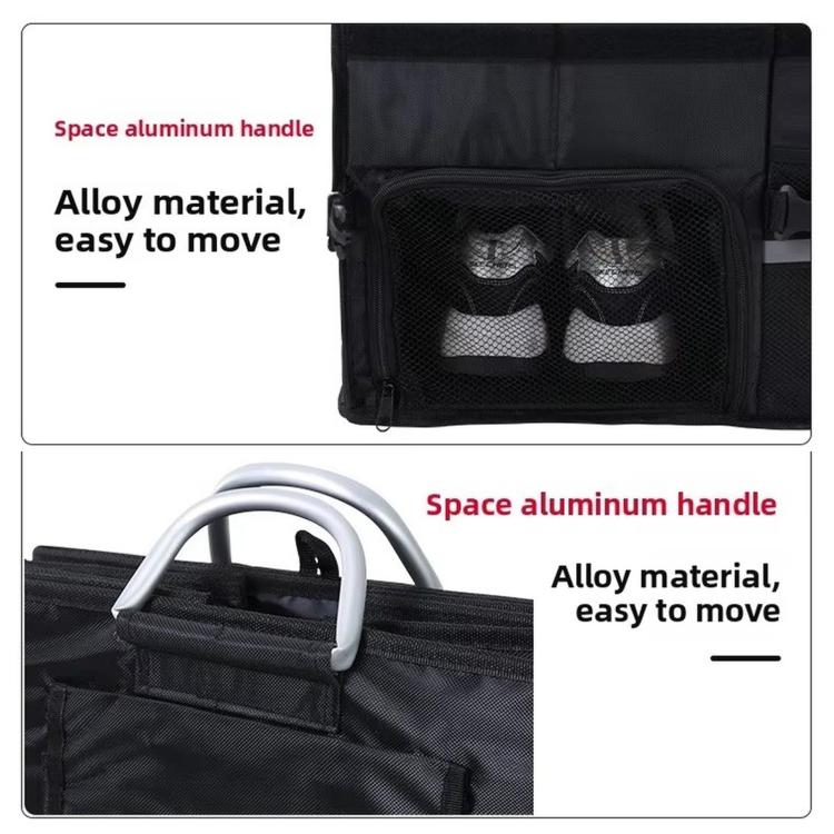 Box portaoggetti da 55 litri per bagagliaio auto, ideale per riporre le scarpe., 55L With Shoes Storage Slot