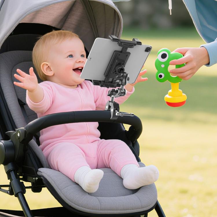 Supporto per tablet per tapis roulant, cyclette, passeggino e sedia a rotelle