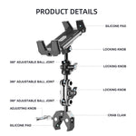 Supporto per tablet per tapis roulant, cyclette, passeggino e sedia a rotelle