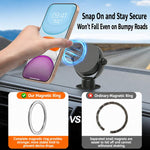 Supporto magnetico girevole a doppio asse per telefono da auto, pieghevole, per navigatore., Dual-Axis Rotatable Magnetic Mount