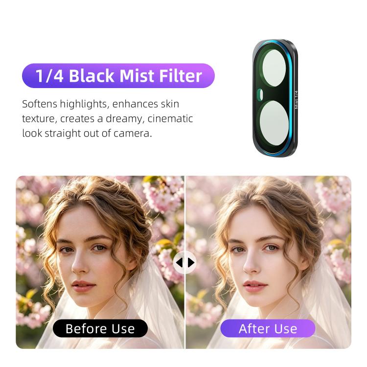 Filtro magnetico per obiettivo Insta360 Luna Ultra aMaginsn, Adj CPL/UV/Black Mist/VND2-32/LPR, Adj CPL/UV/Black Mist/VND2-32, Adj CPL/VND2-32, ND8/16/32/64/128, Adjustable CPL Filter, 1/4 Black Diffusion, LPR, VND2-32, ND8, ND16, ND32, ND64, ND128    ...
