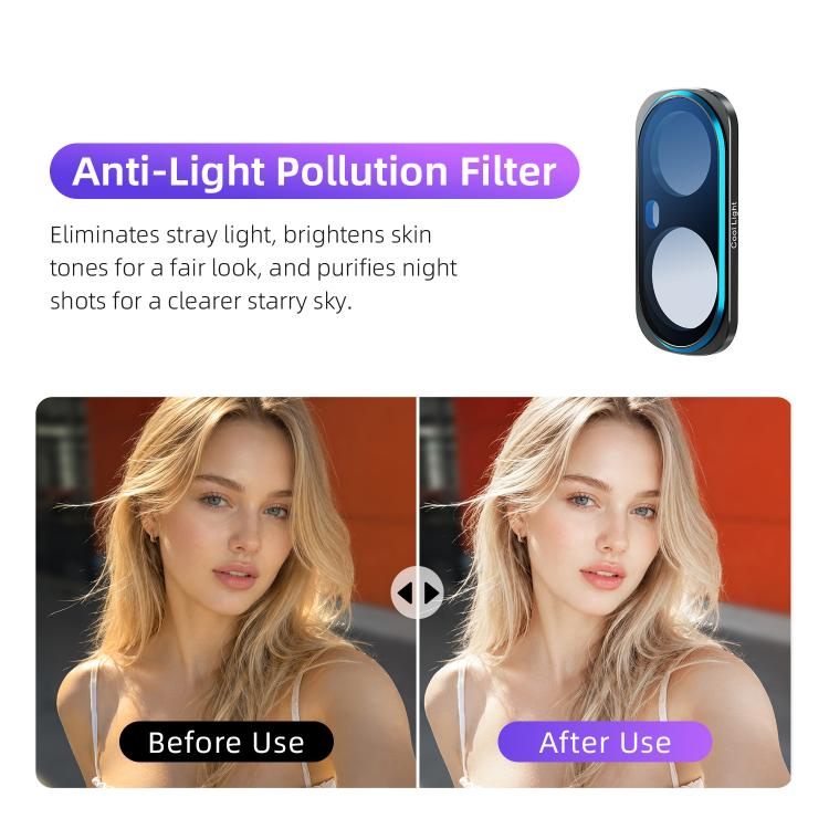 Filtro magnetico per obiettivo Insta360 Luna Ultra aMaginsn, Adj CPL/UV/Black Mist/VND2-32/LPR, Adj CPL/UV/Black Mist/VND2-32, Adj CPL/VND2-32, ND8/16/32/64/128, Adjustable CPL Filter, 1/4 Black Diffusion, LPR, VND2-32, ND8, ND16, ND32, ND64, ND128    ...