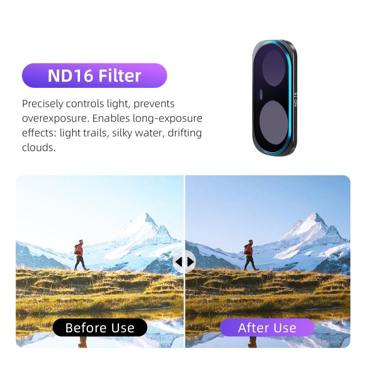 Filtro magnetico per obiettivo Insta360 Luna Ultra aMaginsn, Adj CPL/UV/Black Mist/VND2-32/LPR, Adj CPL/UV/Black Mist/VND2-32, Adj CPL/VND2-32, ND8/16/32/64/128, Adjustable CPL Filter, 1/4 Black Diffusion, LPR, VND2-32, ND8, ND16, ND32, ND64, ND128    ...