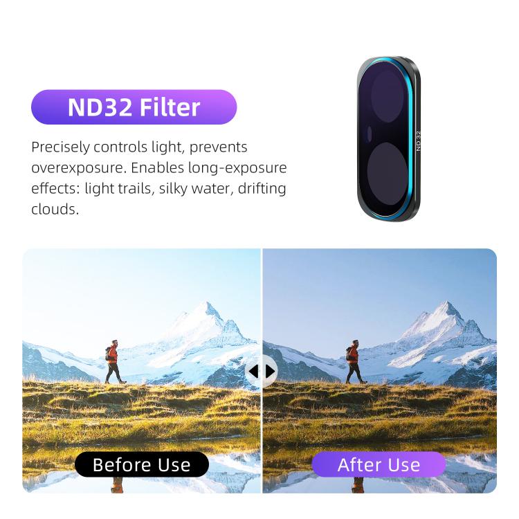 Filtro magnetico per obiettivo Insta360 Luna Ultra aMaginsn, Adj CPL/UV/Black Mist/VND2-32/LPR, Adj CPL/UV/Black Mist/VND2-32, Adj CPL/VND2-32, ND8/16/32/64/128, Adjustable CPL Filter, 1/4 Black Diffusion, LPR, VND2-32, ND8, ND16, ND32, ND64, ND128    ...