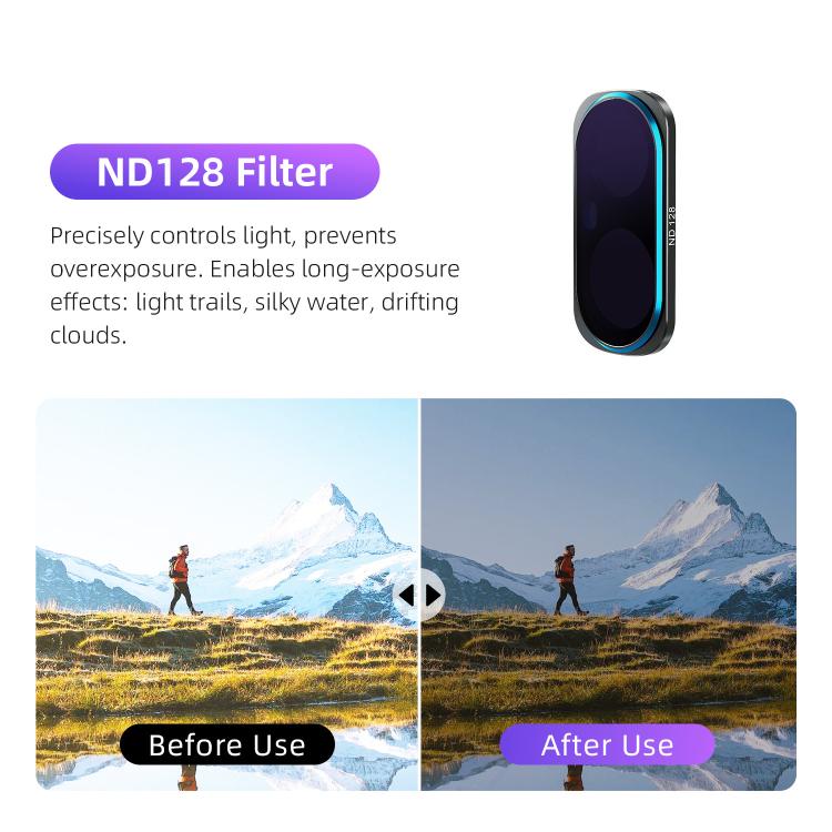 Filtro magnetico per obiettivo Insta360 Luna Ultra aMaginsn, Adj CPL/UV/Black Mist/VND2-32/LPR, Adj CPL/UV/Black Mist/VND2-32, Adj CPL/VND2-32, ND8/16/32/64/128, Adjustable CPL Filter, 1/4 Black Diffusion, LPR, VND2-32, ND8, ND16, ND32, ND64, ND128    ...