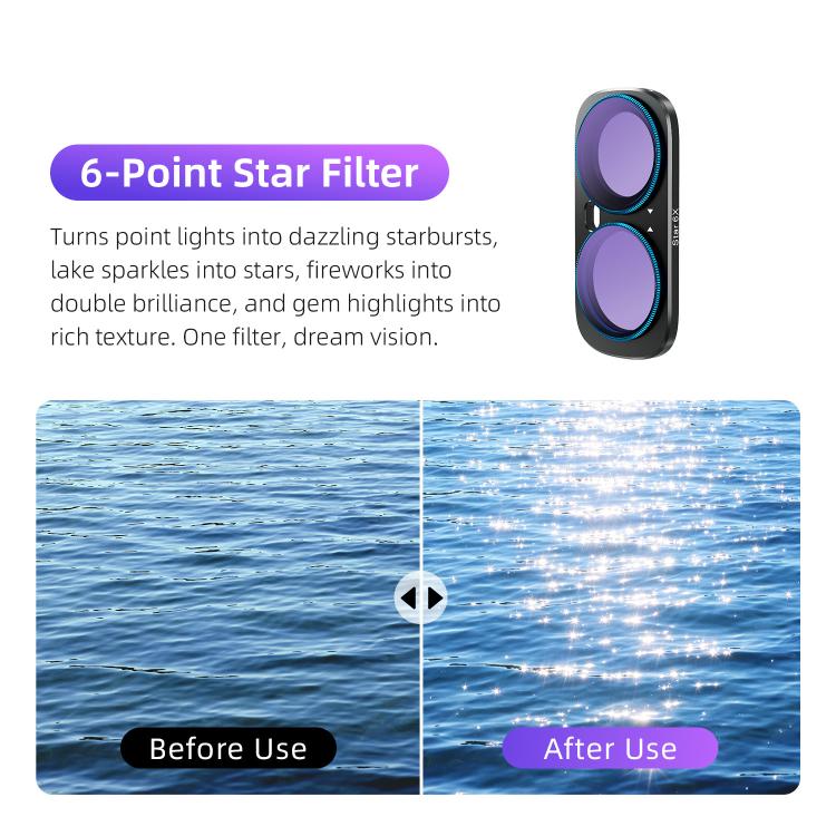 Filtro magnetico per obiettivo Insta360 Luna Ultra aMaginsn, Adj CPL/UV/Black Mist/VND2-32/LPR, Adj CPL/UV/Black Mist/VND2-32, Adj CPL/VND2-32, ND8/16/32/64/128, Adjustable CPL Filter, 1/4 Black Diffusion, LPR, VND2-32, ND8, ND16, ND32, ND64, ND128    ...