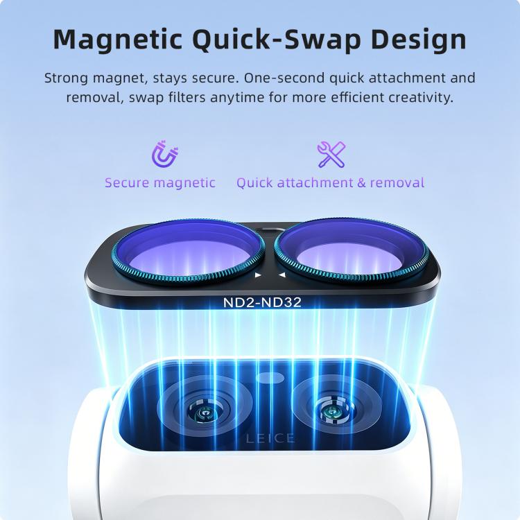 Filtro magnetico per obiettivo Insta360 Luna Ultra aMaginsn, Adj CPL/UV/Black Mist/VND2-32/LPR, Adj CPL/UV/Black Mist/VND2-32, Adj CPL/VND2-32, ND8/16/32/64/128, Adjustable CPL Filter, 1/4 Black Diffusion, LPR, VND2-32, ND8, ND16, ND32, ND64, ND128    ...