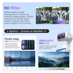 Filtro magnetico per obiettivo Insta360 Luna Ultra aMaginsn, Adj CPL/UV/Black Mist/VND2-32/LPR, Adj CPL/UV/Black Mist/VND2-32, Adj CPL/VND2-32, ND8/16/32/64/128, Adjustable CPL Filter, 1/4 Black Diffusion, LPR, VND2-32, ND8, ND16, ND32, ND64, ND128    ...