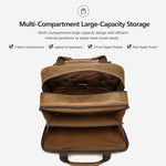 Valigetta da viaggio vintage in pelle 16" con ruote e scomparto l
