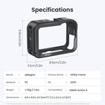 Gabbia protettiva per fotocamera DJI OSMO Action 6 aMaginsn Utility Frame con attacco a slitta e foro filettato da 1/4 di pollice.