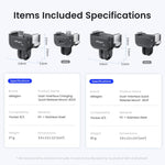 Supporto a sgancio rapido a doppia interfaccia aMaginsn per DJI Pocket 4 / 3, Standard Mount, Charging Mount