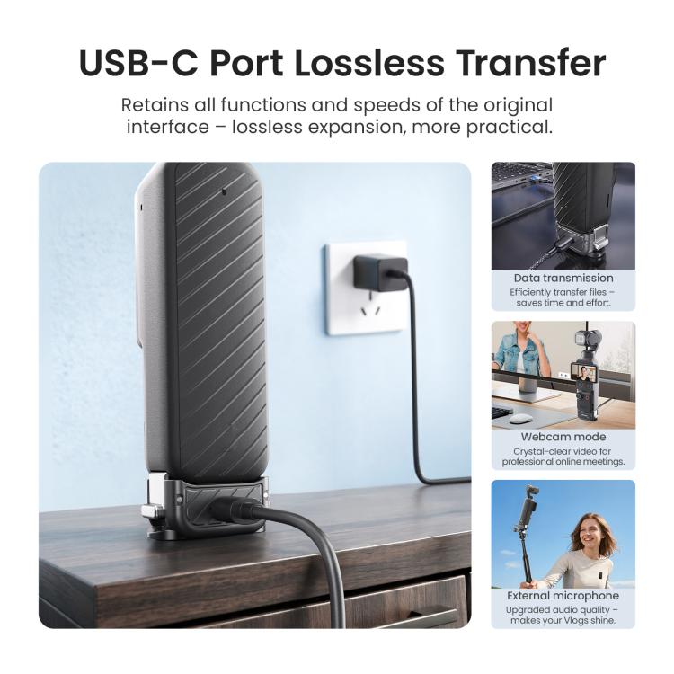Supporto a sgancio rapido a doppia interfaccia aMaginsn per DJI Pocket 4 / 3, Standard Mount, Charging Mount