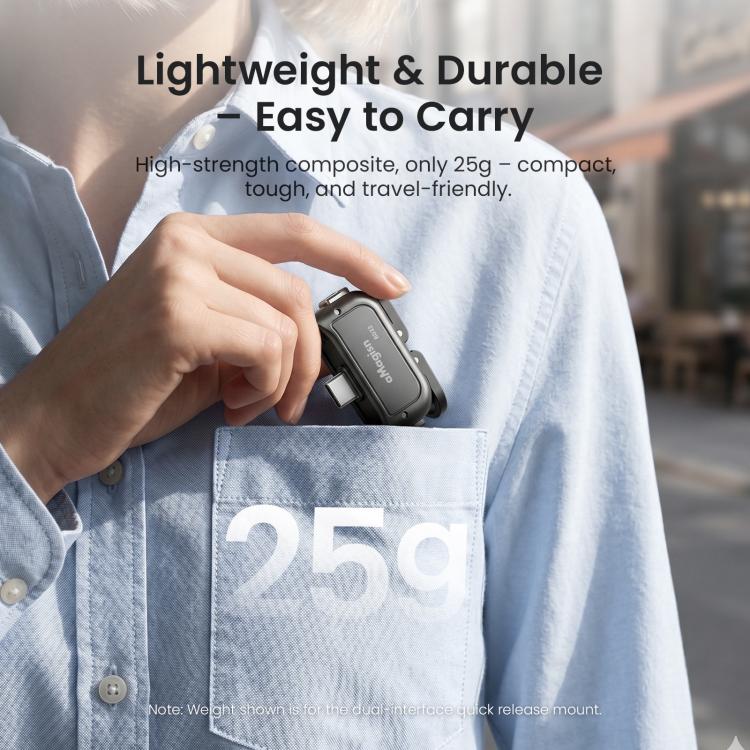 Supporto a sgancio rapido a doppia interfaccia aMaginsn per DJI Pocket 4 / 3, Standard Mount, Charging Mount