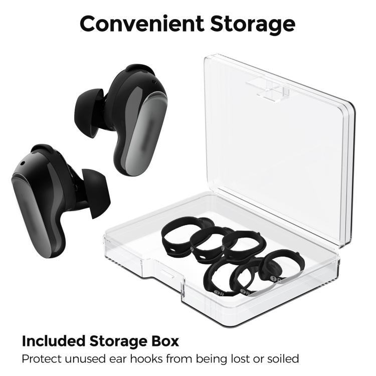 AhaStyle WG197 3 paia di ganci per orecchie in silicone antiscivolo, For Bose QuietComfort Ultra / Ultra 2