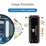 Modulo display LCD touch da 1,46 pollici Waveshare con risoluzione 412 × 412, 16,7 milioni di colori e interfacce di comunicazione QSPI e I2C., 34955