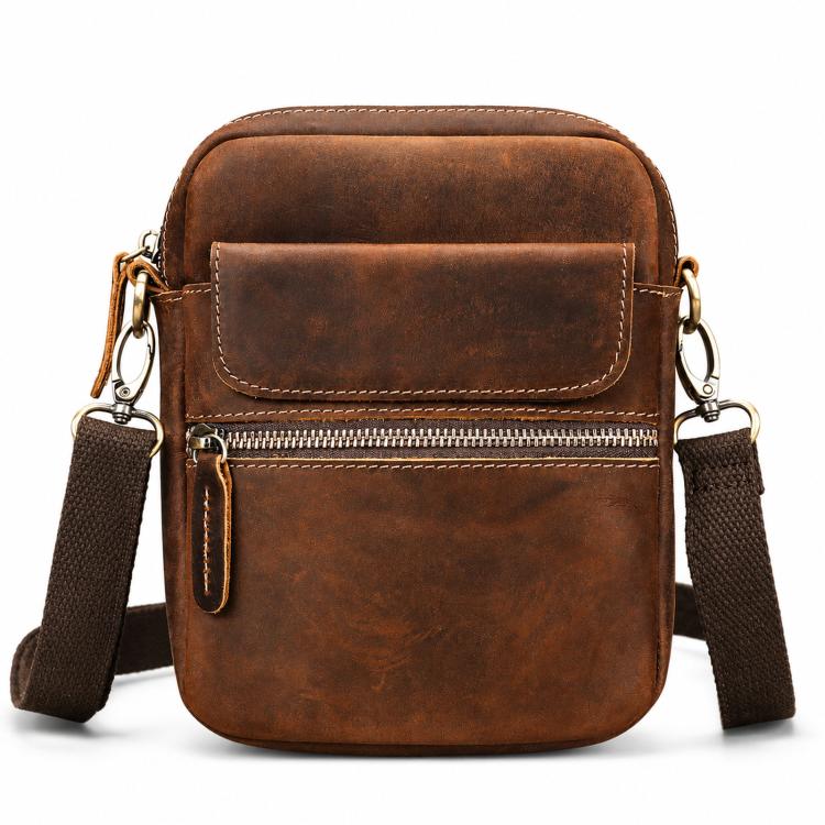 Borsa a tracolla vintage in pelle per smartphone 6,7"
