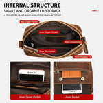 Borsa a tracolla vintage in pelle per smartphone 6,7"