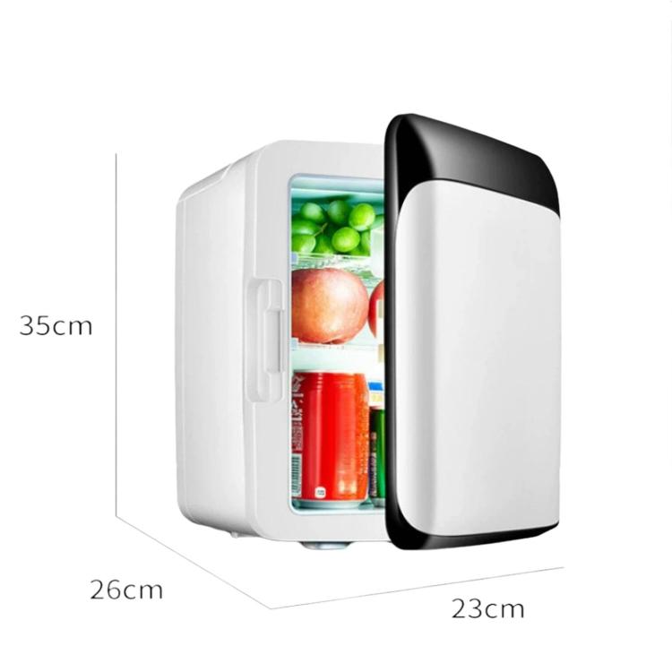 Mini frigorifero verticale per auto, contenitore termico e riscaldante per cosmetici e bevande, spina USA., 10L White