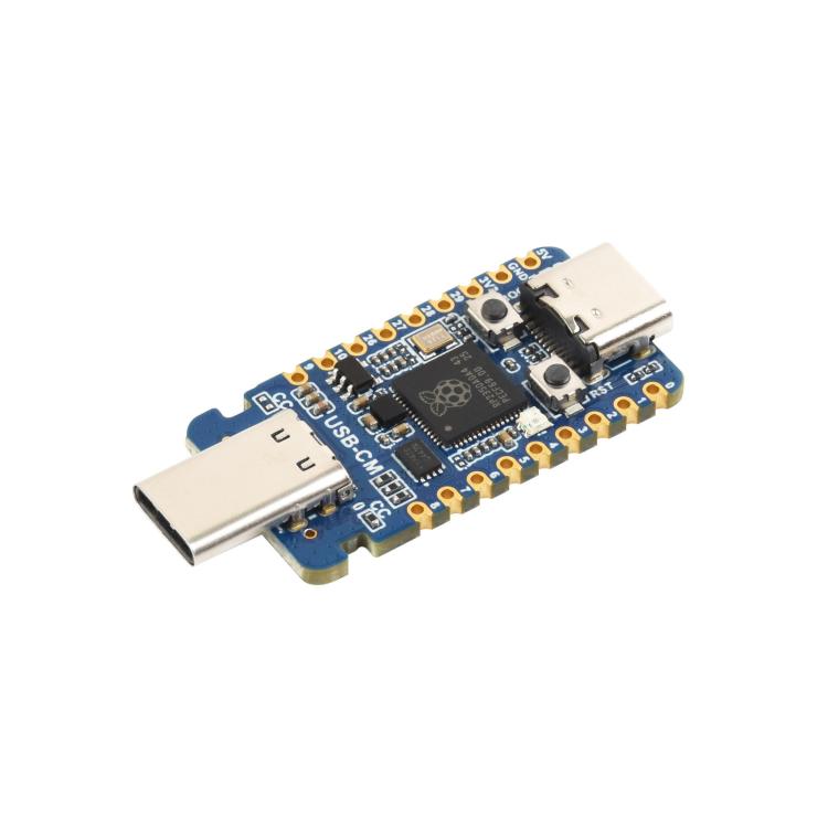 Scheda di sviluppo per microcontrollore Waveshare RP2350-USB-C Dual-Core e Dual-Architecture, With PIO-USB Female Port, With PIO-USB Male Port