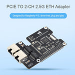 Adattatore Waveshare PCIe a 2 canali 2.5G ETH per Raspberry Pi 5 con doppio chip RTL8125, 34932