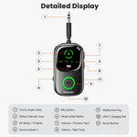 Adattatore audio wireless Toocki 2-in-1 Bluetooth 5.4 con trasmettitore, ricevitore, AUX e ingresso da 3,5 mm e indicatore di carica., BT-05
